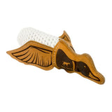 Tall Tails -NATURAL LEATHER QUACKER ROPE TUG DOG TOY