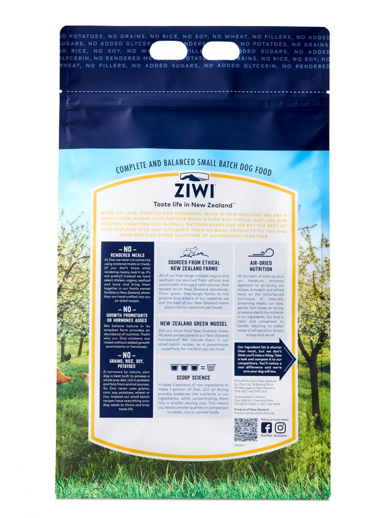 ZIWI Peak Air Dried Chicken Recipe Dog Food