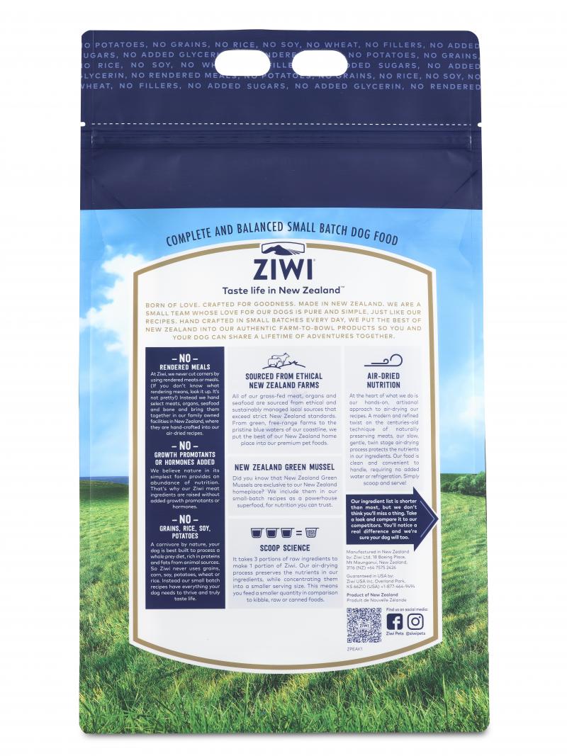 Ziwi Peak Air Dried Beef Recipe Dog Food Fangs Fur