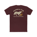 Unisex Cotton Crew Tee with Fangs & Fur Design