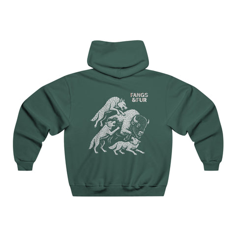 Fangs & Fur Hoodie – Bison Battle