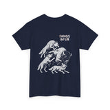 Fangs & Fur Unisex Heavy Cotton Tee - Bison Battle