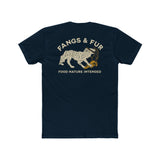 Unisex Cotton Crew Tee with Fangs & Fur Design
