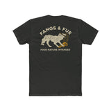 Unisex Cotton Crew Tee with Fangs & Fur Design