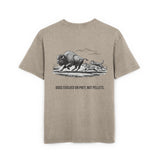 Men's Acid-Washed Oversized Tee — "Dogs Evolved On Prey, Not Pellets"