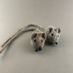 Handmade Cat Mouse, Soft Felted Kitten Toy,