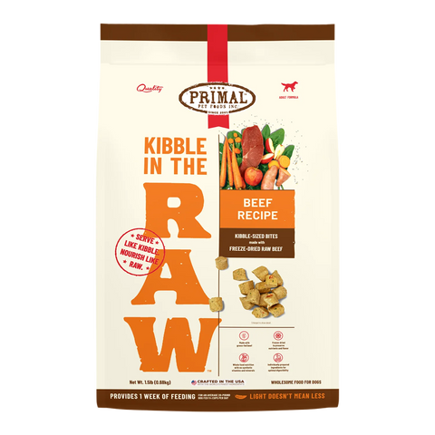 Primal -  Kibble In The Raw [Beef Recipe]