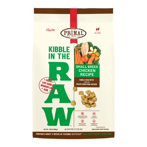 Primal -  Kibble In The Raw [Small Breed Chicken Recipe]