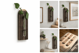 Local Lumber Creations - Propagation / Vase wood wall art (Walnut)