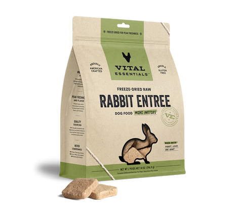 Vital Essentials 14oz Dog Freeze Dried Mini Patties [Rabbit]