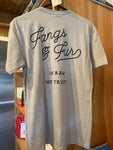 T- Shirt - Gray script "In raw we trust"
