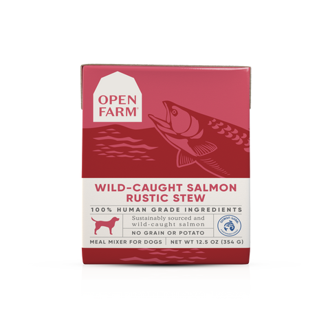 Open Farm 12.5 oz  Wild-Caught Salmon Rustic Stew Meal Mixer for Dogs