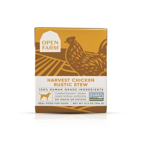 Open Farm 12.5 oz  Harvest Chicken Rustic Stew Rustic Stew Real Food for Dogs