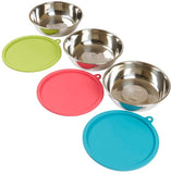 Messy Mutts Stainless Steel Bowls w/ Silicone Lid