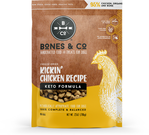 Bones & Co - Kickin' Chicken Recipe Freeze Dried Dog Food 12oz