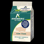 Answers Detailed Frozen Raw Cat Food [Pork] 1 lbs