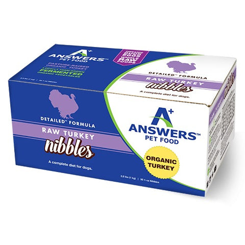 Answers 1 oz dog detailed turk raw frozen nibbles 35 ct [Turkey]