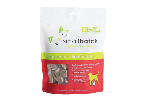 Smallbatch 3.5 oz beef hearts freeze dried Treats for Dogs & Cats