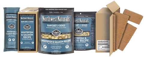Northwest Naturals - 15 lb bulk fish & sal raw frozen nuggets [Whitefish and Salmon]