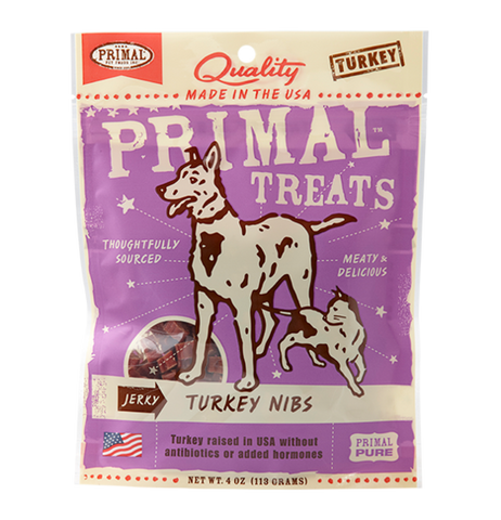 Primal 4 oz. Dog & Cat Treats [Turkey Nibs]