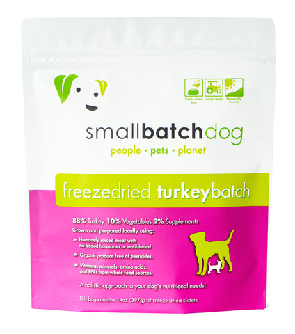 Smallbatch Freeze Dried Turkey Sliders Food for Dogs