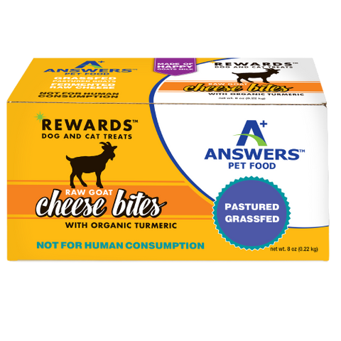 Answers Rewards 8 oz Raw Goat Cheese with Organic Turmeric Treat for Dogs & Cats