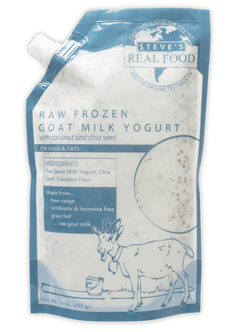 Steve's Real Food Raw Frozen Goat Milk Yogurt: 16 oz Chia Freeze