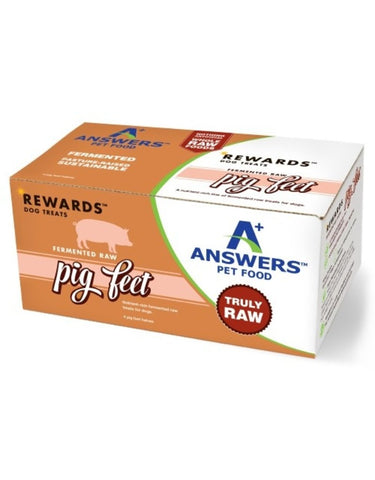 Answers Rewards 4 CT Raw Fermented pig Feet Treat for Dogs