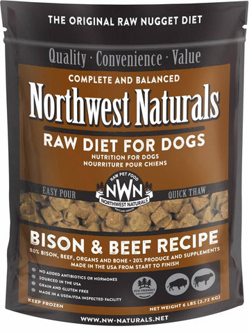 Northwest Naturals 6 Lb Beef/Bison Raw Nuggets