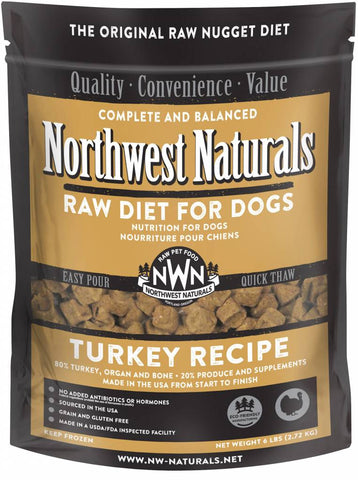 Northwest Naturals 6 Lb Turkey Raw Nuggets