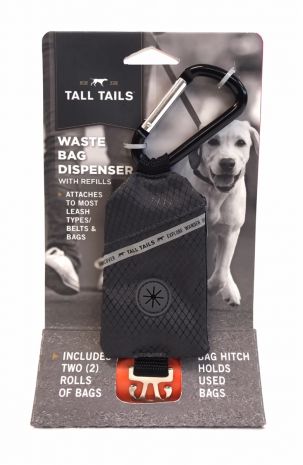 Tall Tails - Waste Bag Dispenser with 2 rolls of bags [Charcoal]