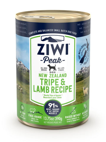 ZIWI Peak -  Wet Tripe & Lamb Recipe for Dogs 13.5oz Can